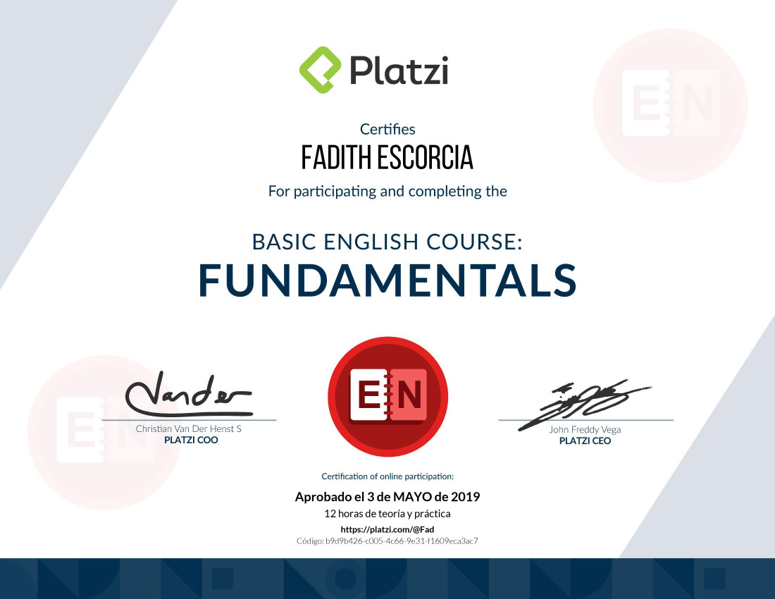 diploma ingles basico